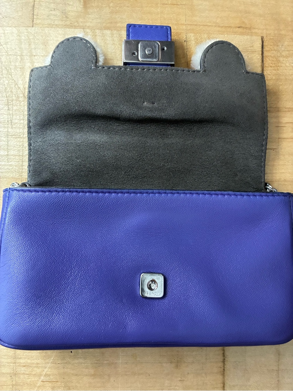 Fendi Monster Micro Baguette Bag w Chain Crossbody Strap & COA - Picture 14 of 16